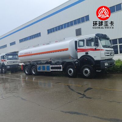 Beiben 8×8 35000L سنگین وظیفه غیر جاده ای سوخت Bowser کامیون برای معدن کنگو