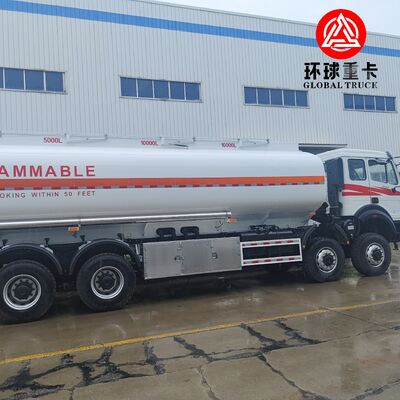 Beiben 8x8 35000L کامیون سنگین سوخت برای صنعت معدن کنگو