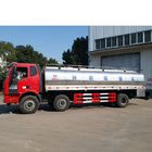 15001 - 30000L کامیون تانکر شیر تازه، FAW 15.3m3 304 فولاد ضد زنگ 6 * 4 کامیون حمل و نقل