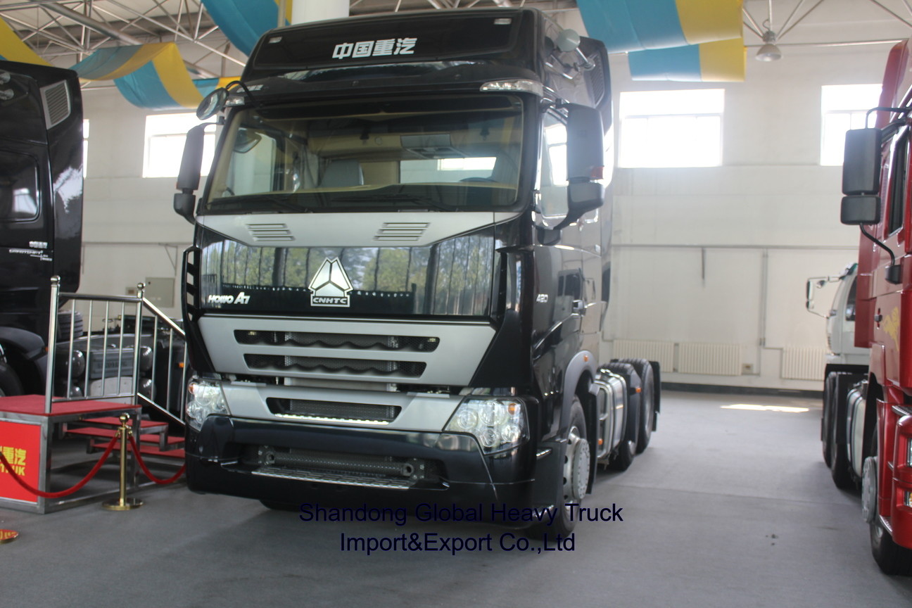 ۳۷۱HP ۳۷۵HP ۴۲۰HP کامیون های Prime Mover جدید استفاده شده Sinotruck Sino 6*4 Sinotruk HOWO کامیون تراکتور