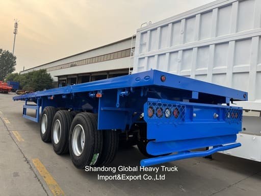 3 محور 40 تن 13.45m Wabco BPW محورها معلق هوا نیمه تریلر تخت تخت