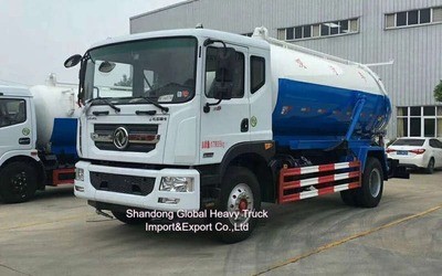 دونگفنگ 4cbm 4*2 کامیون مکش فاضلاب فاضلاب مکش خلاء تانکر کامیون