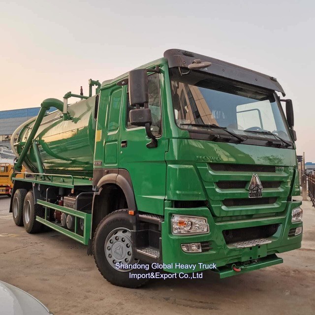 سینوتروک 371HP 18000L خلاء آب فاضلاب مکش تانکر کامیون قیمت کارخانه