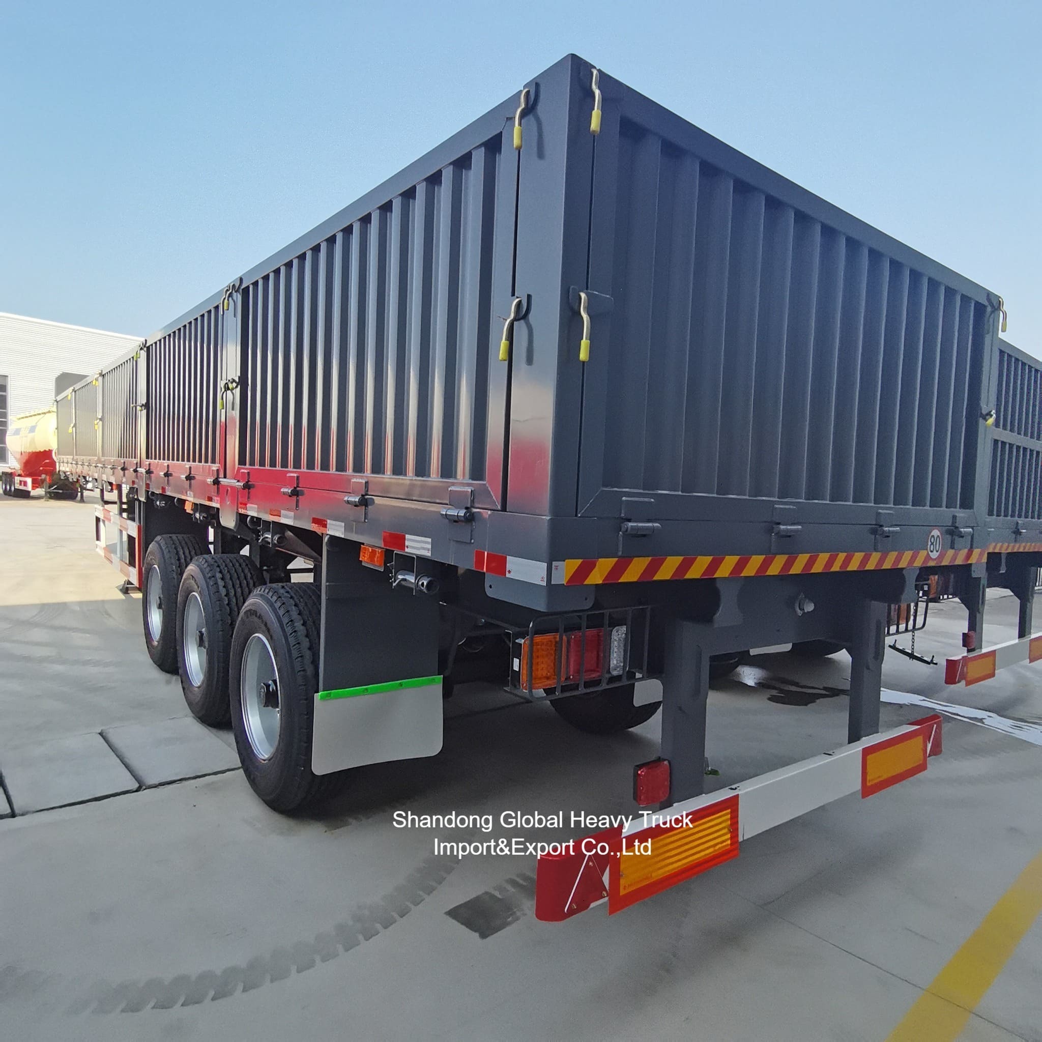 نیمه تریلر حصار فولادی سه محور برای حمل و نقل محموله