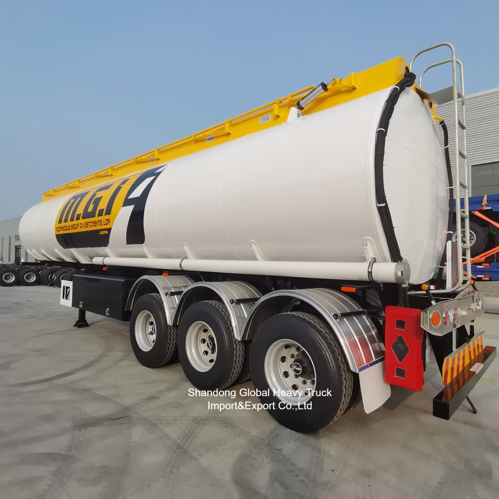 3 محور 45000L نفت کش سنگین نیمه تریلر